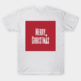 Merry Christmas typography T-Shirt